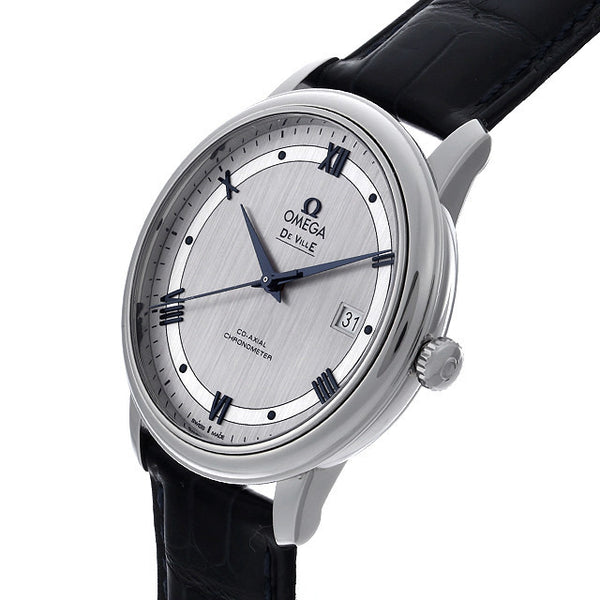 Omega De Ville Automatic Co-Axial Chronometer Blue Leather Strap 424.13.40.20.02.003 - MS TR JAPAN 