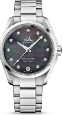 Omega Seamaster Aqua Terra Automatic Black Mother of Pearl Diamond Dial 38.5 mm Ladies Watch 231.10.39.21.57.001