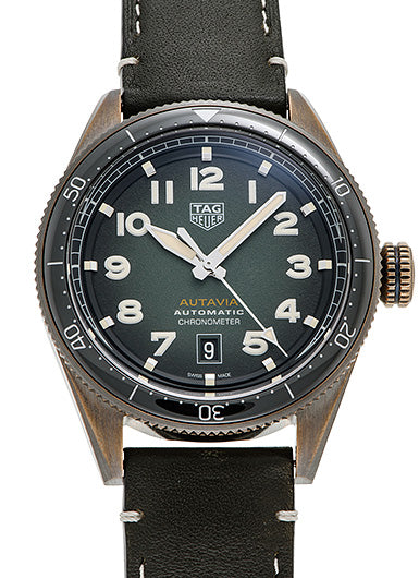 Tag Heuer Autavia Mechanical (Automatic) Khaki Dial Mens Watch WBE5190.FC8268 - MS TR JAPAN 